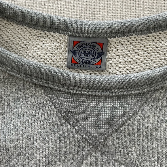 LESS17 x EBBETS FIELD FLANNELS Vintage Authentic Gray Sweatshirt - Picture 4 of 6